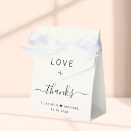 Love And Thanks Crème Trouwcadeau Bedankdoosjes