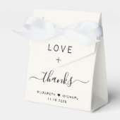 Love And Thanks Crème Trouwcadeau Bedankdoosjes (Voorkant Zijde)