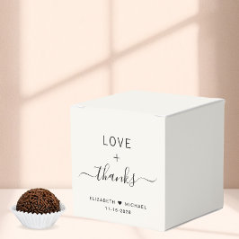 Love And Thanks Crème Trouwfavor Bedankdoosjes