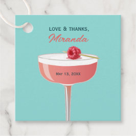 Love and Thanks Custom Gift Tag with Cocktail Bedankjes Labels