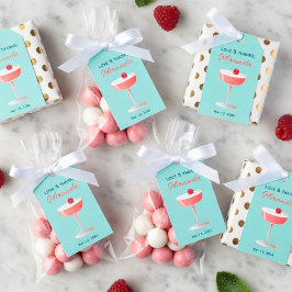 Love and Thanks Custom Gift Tag with Cocktail Cadeaulabel