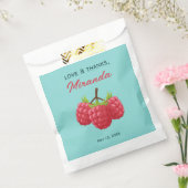 Love and Thanks Raspberry Custom Bedankzakje (Gezegeld)