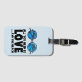 Love and the Beach Typography Bagagelabel (Voorkant (horizontaal))
