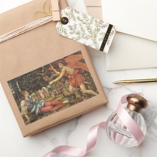 Love and the Maiden by John Stanhope Rechthoekige Sticker (Geschenken)