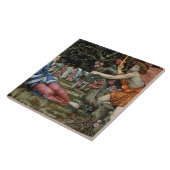 Love and the Maiden (oil on canvas) Tegeltje (Zijkant)