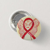 Love Angel Awareness Ribbon Pins Ronde Button 3,2 Cm (Voorkant /achterkant)