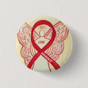 Love Angel Awareness Ribbon Pins Ronde Button 3,2 Cm