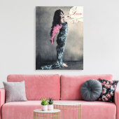 Love Angel II - 18x24-inch gevlekt canvas Afdruk (Insitu (Woonkamer))
