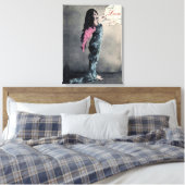 Love Angel II - 18x24-inch gevlekt canvas Afdruk (Insitu (Slaapkamer))