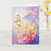 Love Angel Kaart (Gele Bloem)