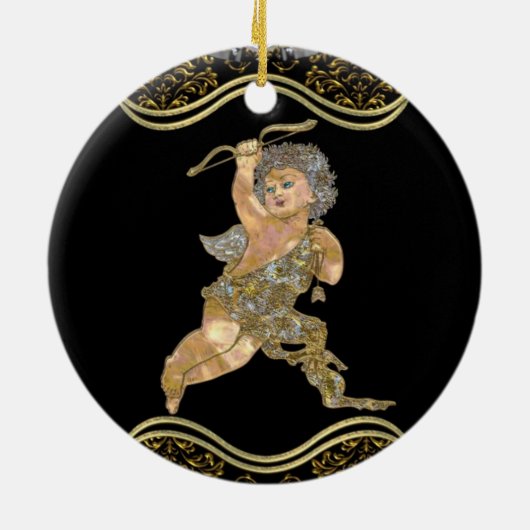 Love Angel Keramisch Ornament (Achterkant)