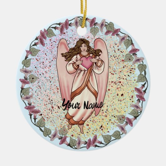 Love Angel Keramisch Ornament (Voorkant)