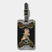 Love Angel Monogram Bagagelabel (Voorkant verticaal)