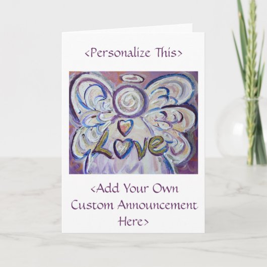 Love Angel Wenskaart Feestdagen Kaart (Voorkant)