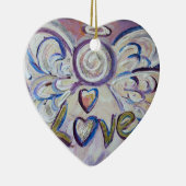 Love Angel Word Art Gift Holiday Ornament (Rechts)