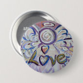 Love Angel Word Art Pin Buttonnen Ronde Button 7,6 Cm (Voorkant /achterkant)