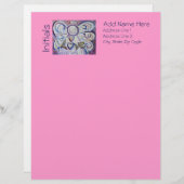 Love Angel Word Custom Letterhead Stationery Set Gepersonaliseerd Briefhoofd (Voorkant / Achterkant)