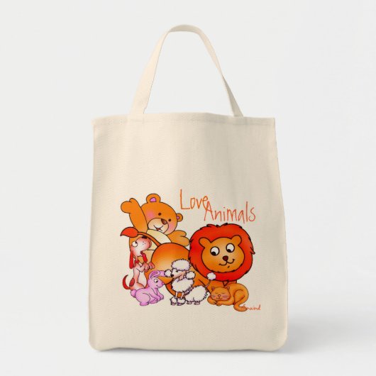 Love Animals Bag Tote Bag (Voorkant)