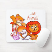Love Animals Mousepad Muismat (Met muis)