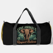 Love Animals Respect Nature Elephant Plunjezak (Voorkant)