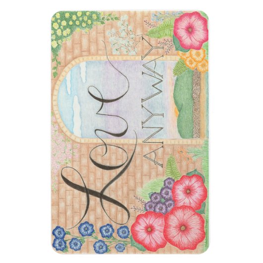 Love Anyway (Floral) Flexibele magneet (Verticaal)