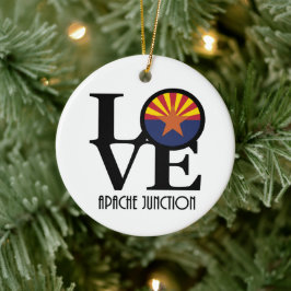LOVE Apache Junction Arizona Keramisch Ornament