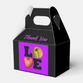 LOVE Apple Heart Aardappel Naam Dank je Favor Box Bedankdoosjes (Voorkant Zijde)