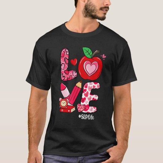 LOVE Apple Heart SLP Life Valentine's Day T-shirt (Voorkant)
