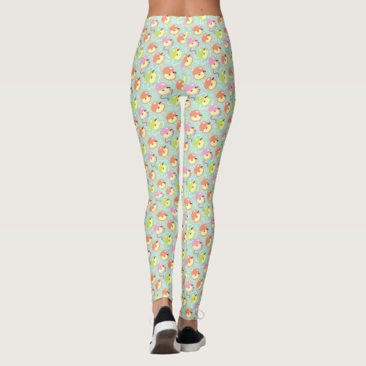 Love Apples Blauwgroen Leggings (Achterkant)