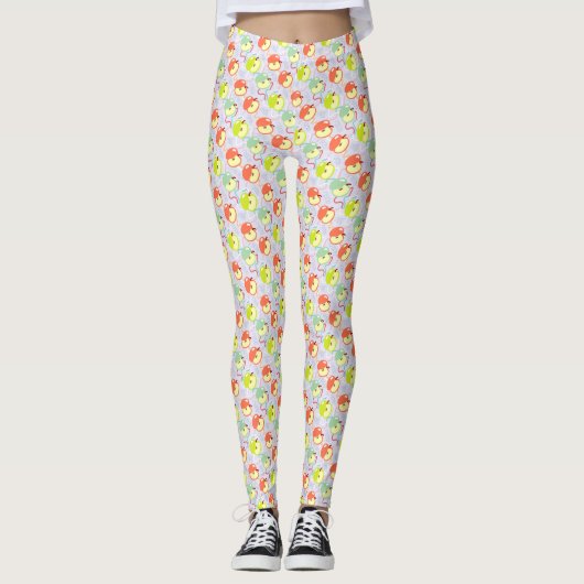 Love Apples Blue Leggings (Voorkant)