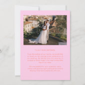 Love Appreciation Wedding Multi Photo Orange Pink Bedankkaart (Achterkant)