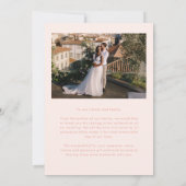 Love Appreciation Wedding Multi Photo Peach Bedankkaart (Achterkant)