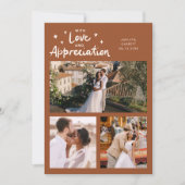 Love Appreciation Wedding Multi Photo Terracotta Bedankkaart (Voorkant)