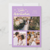 Love Appreciation Wedding Multi Photo Wisteria Bedankkaart (Voorkant)