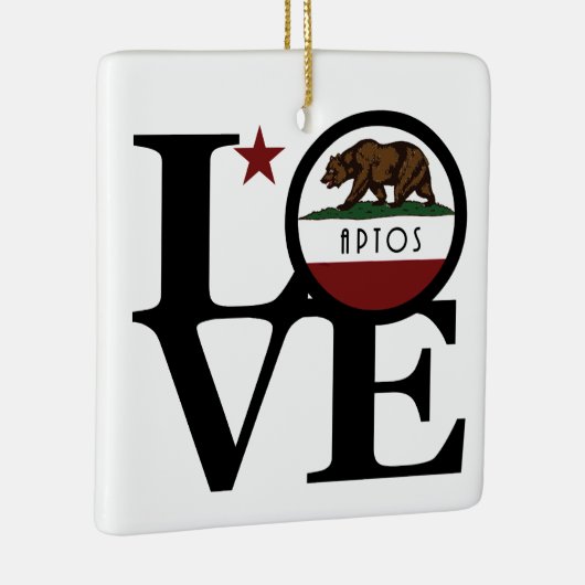 LOVE Aptos California Keramisch Ornament (Rechts)
