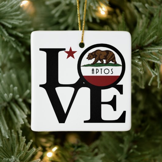 LOVE Aptos California Keramisch Ornament (Boom)