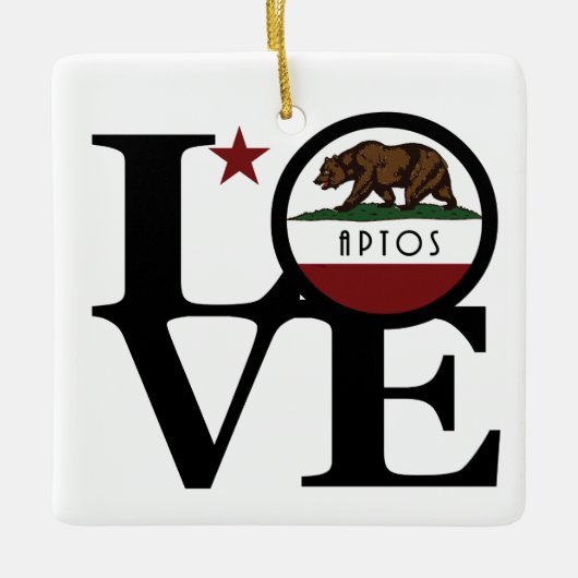 LOVE Aptos California Keramisch Ornament (Voorkant)
