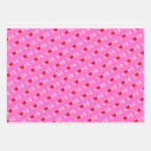 LOVE Aqua Blue Lime Green Roze Inpakpapier Vel (Voorkant)