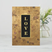 *~ LOVE AR66 RSVP QR Elegant Gold Wedding Kaart (Staand voorkant)