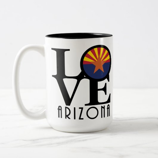 LOVE Arizona 15oz Tweekleurige Koffiemok (Links)