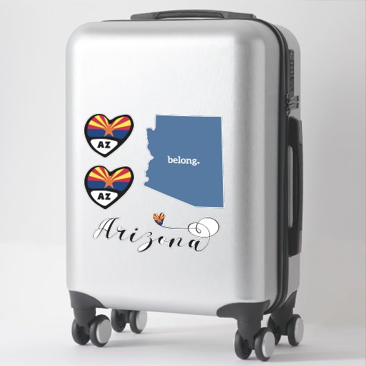 Love Arizona 3 Different Design, Die Cut Stickers (Koffer)