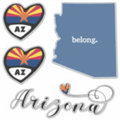 Love Arizona 3 Different Design, Die Cut Stickers (Voorkant)