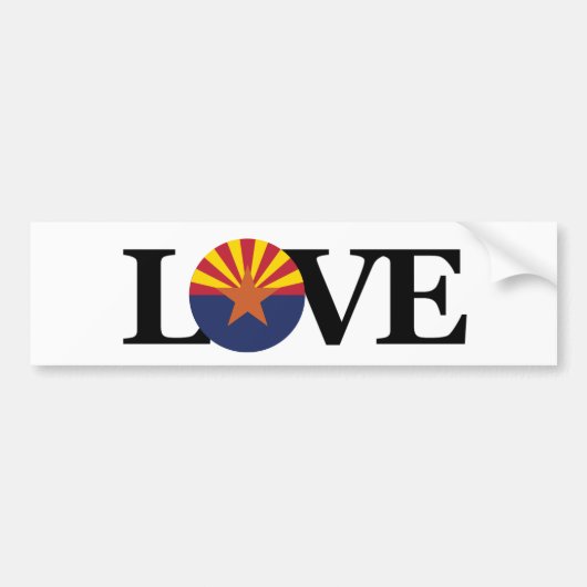 LOVE Arizona (vlag) Bumpersticker (Voorkant)