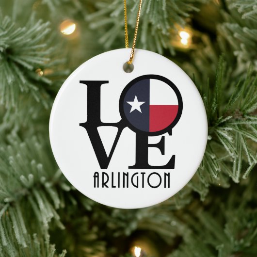 LOVE arlington Texas Keramisch Ornament (Boom)