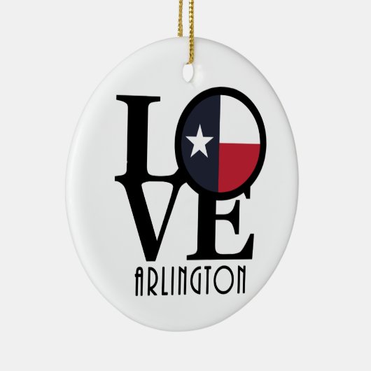 LOVE arlington Texas Keramisch Ornament (Rechts)