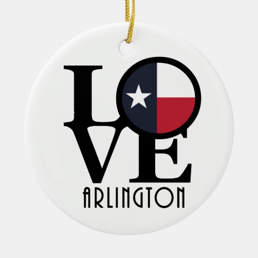 LOVE arlington Texas Keramisch Ornament (Voorkant)