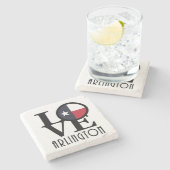 LOVE Arlington Texas Stenen Onderzetter (Zijkant)