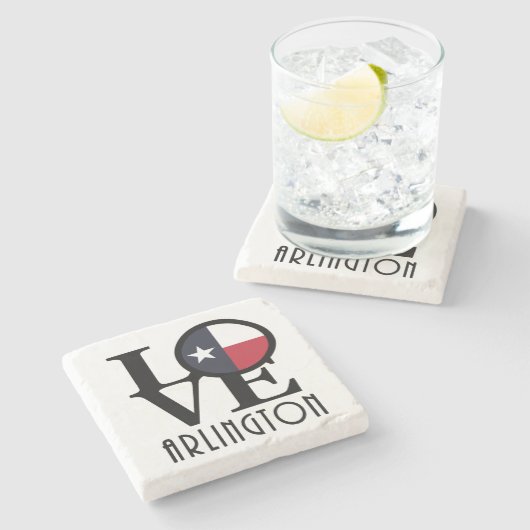 LOVE Arlington Texas Stenen Onderzetter (Zijkant)
