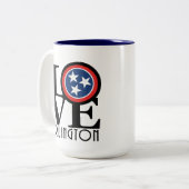 LOVE Arlington TN 15oz Tweekleurige Koffiemok (Voorkant links)