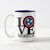 LOVE Arlington TN 15oz Tweekleurige Koffiemok (Links)